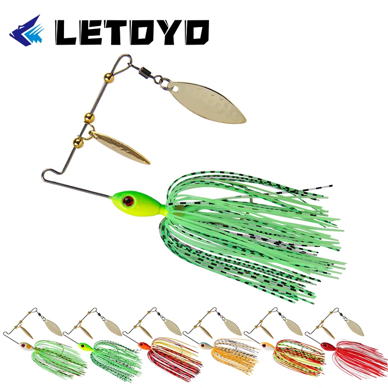 

LETOYO Spinnerbaits Micro Jig Head with Spinner Spoons for Fishing Artificial Bait Spinner Wobblers for Pike Fishing Spoon Lures
