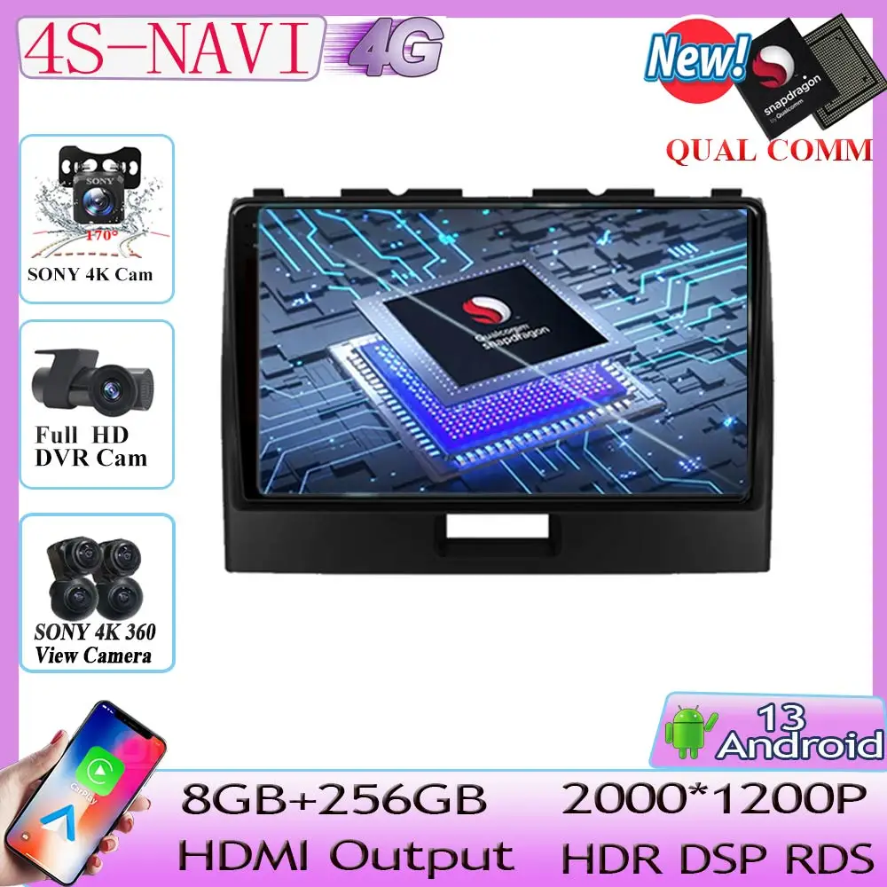 

Qualcomm Android 13 For Suzuki Wagon R 6 VI 2017-2021 Car Radio Multimedia Video Player GPS Navigation No 2din DVD Stereo unit