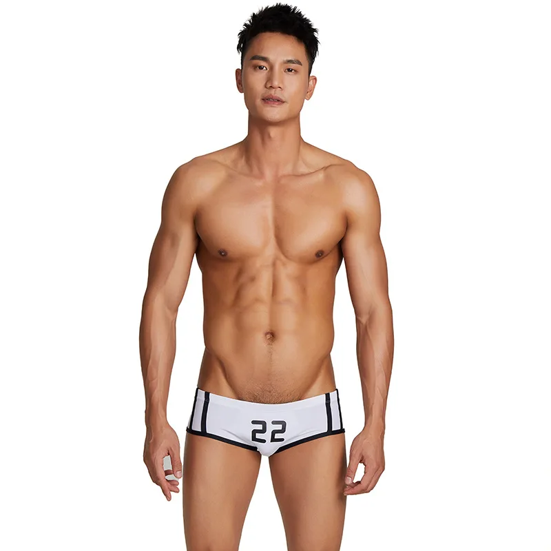 Плавки для плавания нейлоновые Модные мужские плавки с цифровым принтом