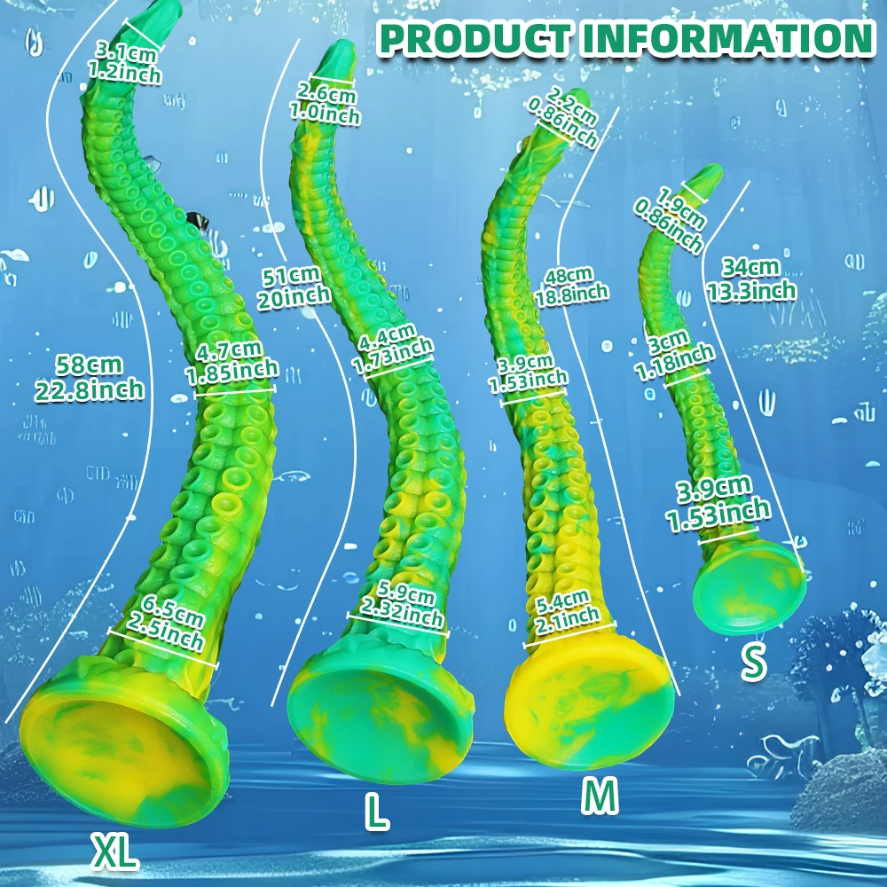 Супер длинная анальная пробка реалистичный щупальце осьминога фаллоимитатор