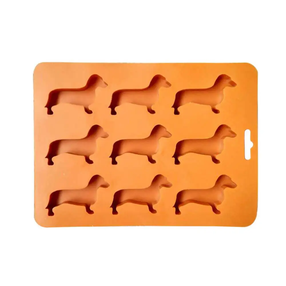 

Creative Mold 9 Holes Silicone Dachshund Puppy Shaped Ice Cubes Chocolate Cookie Mold DIY Home Ice Tray Kitchen Tools