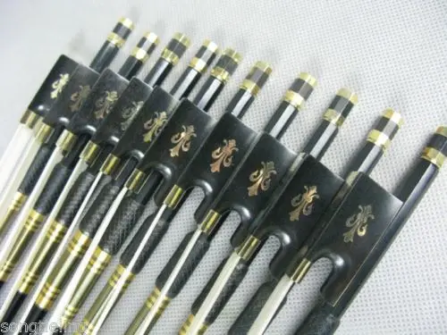 10 шт. лучшего мастера черный углеродное волокно Виолончель Лук 4/4 #7204