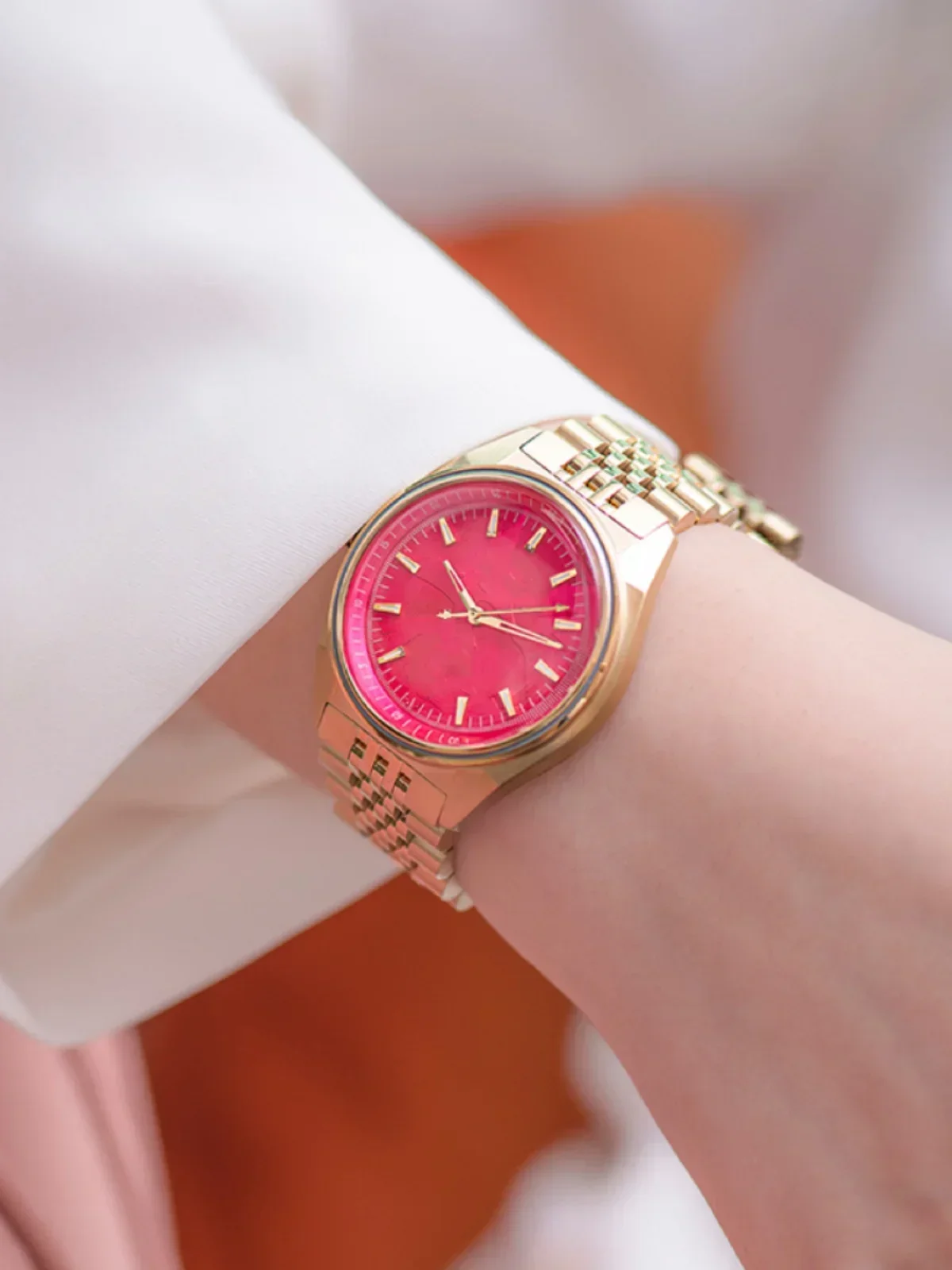 Женские Водонепроницаемые кварцевые часы с изображением всадника и фруктов