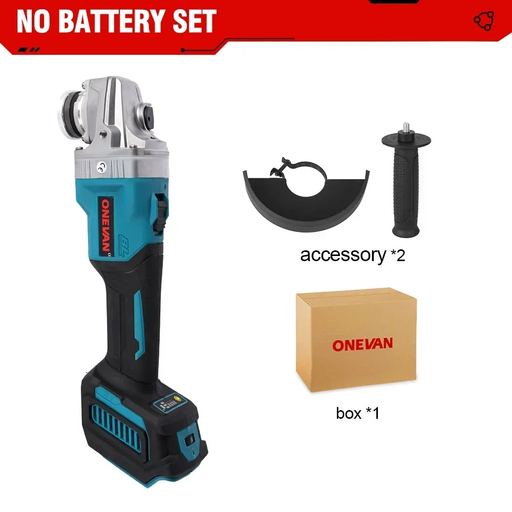 

ONEVAN Бесщеточная угловая шлифовальная машина 125 мм синяя