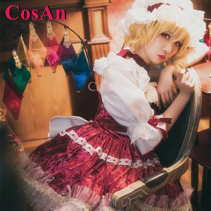 CosAn Game Touhou Project Flandre Scarlet костюмы для косплея модное милое изящное торжественное платье Хэллоуин вечерние одежда для ролевых игр (art.: 3920d40e5aedc) - 3920d40e5aedc