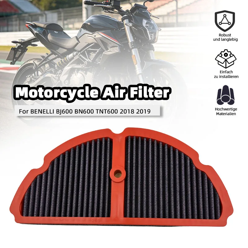 Фото Воздушный фильтр для мотоцикла Benelli BN502 2015-2019 TNT600 BN502R BN600 BJ600, высокопроизводительный, для очистки воздухозаборника, замена PBE6N1501 (1 шт.) №5