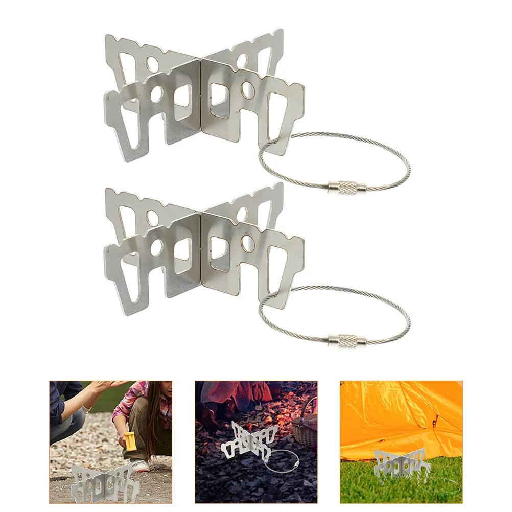 

Stove Camping Rack Stainless Steel Bracket Outdoor Stand Picnic Grill Head Furnace Gear Cooking Burner Portable Mini Holder