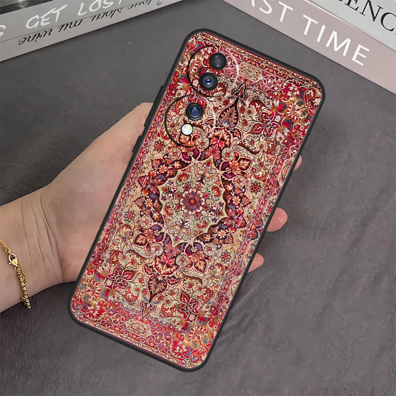Персидский ковер с цветочным принтом для Honor Magic 6 5 Pro 10 50 70 90 Lite X7 X8 X9 X6a X7a X8a X9a X8b X9b