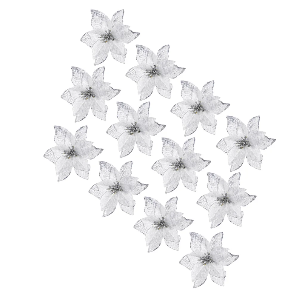 32 шт. рождественские украшения для магазина цветов фестиваль блестящие цветы