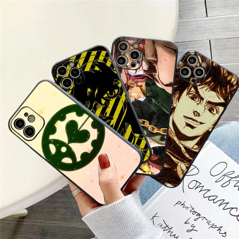

Japan Anime JoJo's Bizarre Adventure Phone Case For iPhone 11 13 12 Pro Max 12 13 Mini X XS XR MAX 5 6 6S 7 8 Plus Coque