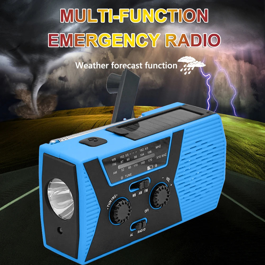 

Портативный аварийный радиоприемник на солнечной батарее, 2000 мАч