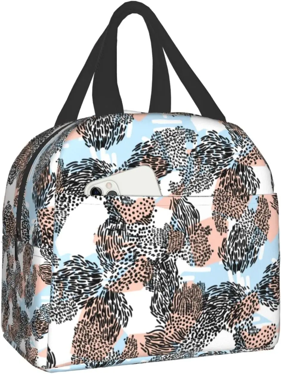 

Dalmatian Dog Pattern Lunch Bags Box Insulated Travel Bag Picnic Tote Bags With Front Pocket For Work School Picnic