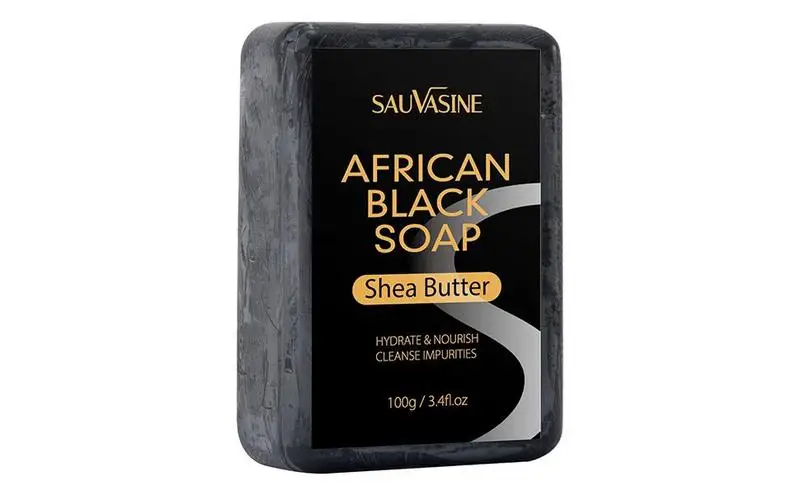 

Черное мыло ручной работы, Африканское глубокое очищение тела, мыло для душа, увлажняющее мыло для тела, 100 г для ванной комнаты, душа, лица и тела