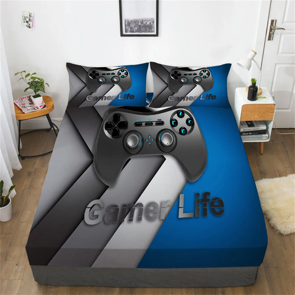 

Game 3D Comforter Bedding Set Twin Bed Sets Teens Children Home Bedclothes Cotton Fitted Sheets Bedspreads Queen Beds Sheet