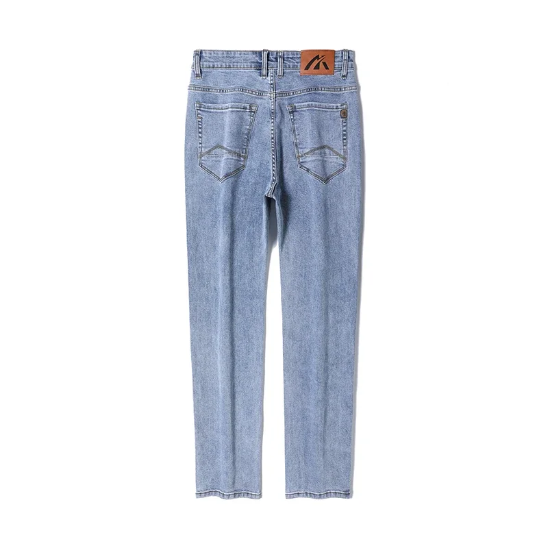 2024 весна-лето новые мужские прямые тонкие хлопковые эластичные джинсы