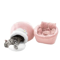 three forms three colors pet cat house honey jar shape design winter warm deep sleep comfortable kennel removable pet cushion