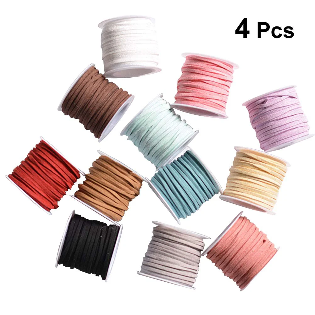 

Cord Suede Rope String Beading Bracelet Thread Faux Diy Double Sided Craft Flat Ribbon Jewelry Lace Crafts Making Cords Strap