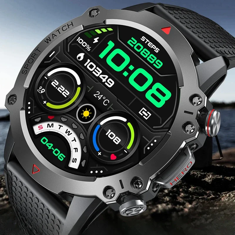 

2023 New Smart Watch Men GPS Motion Track Sports Watches Bluetooth Call Heart Rate Blood Pressure Smartwatch for Android Ios2024