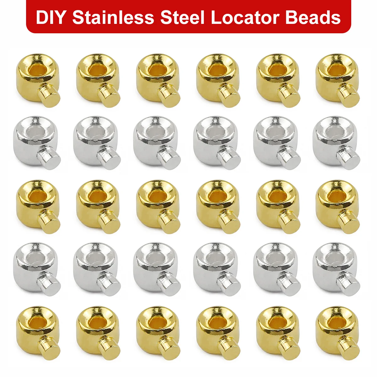 10 шт. металлические латунные обжимные бусины