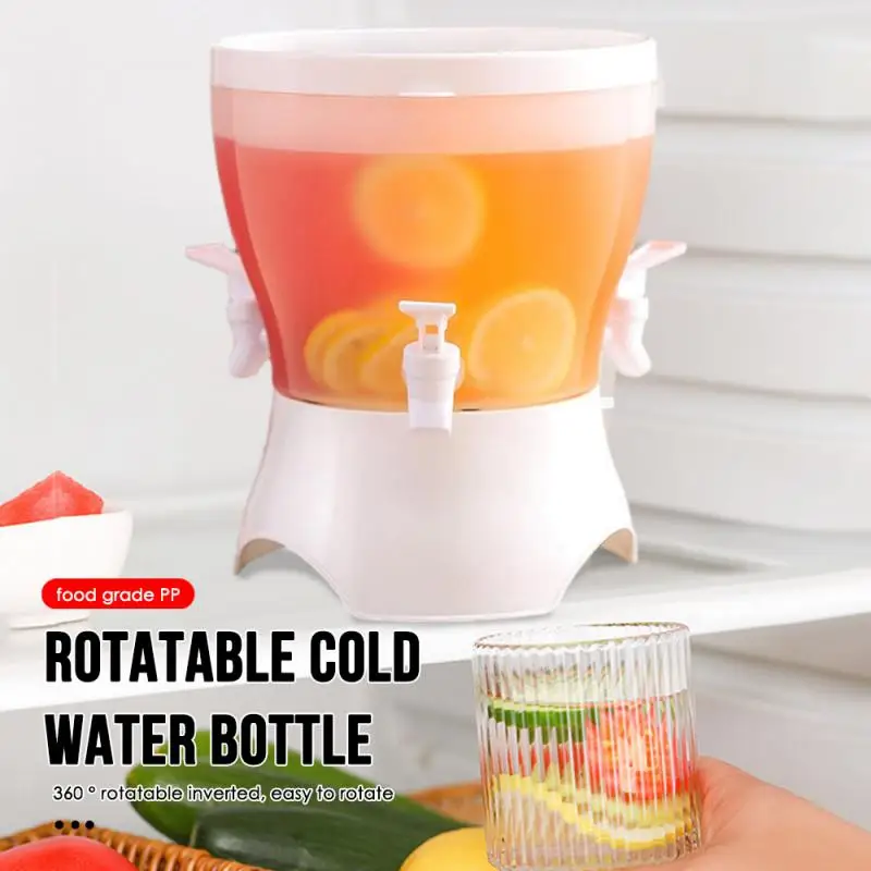 

3 In 1 Household Fridge Cold Kettle With Faucet Refrigerator Hot Water Drinkware Container Jug Dispenser Kitchen Accessories NEW