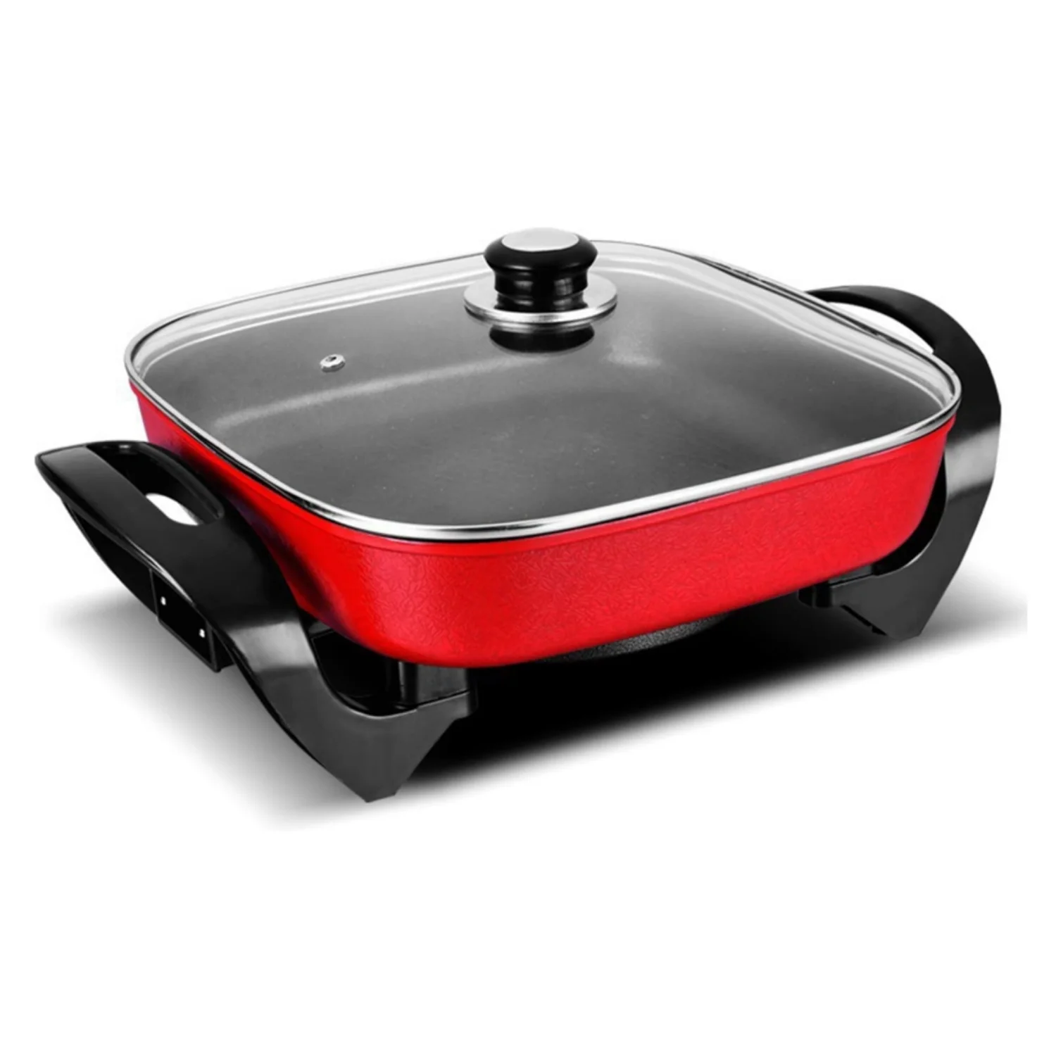 Антипригарная сковорода на 5 л с контролем температуры и стеклянной крышкой