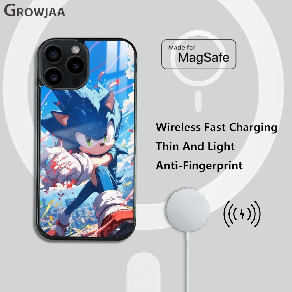 Чехол для телефона S-onic The H-edgehoG-S Film iPhone 16 15 14 13 12 11 Pro Max Plus Mini Magsafe Mirror беспроводной