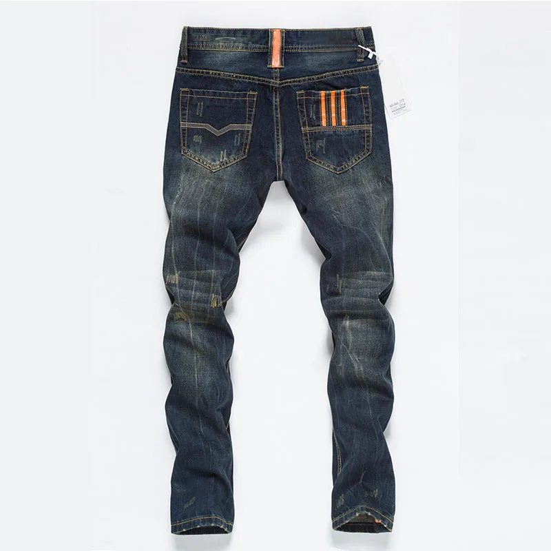Quality Jeans Pants Denim Casual Fashion Streetwear Denim Trousers Jeans Homme Jeans for Mens Pants Mens Straight  Slim High