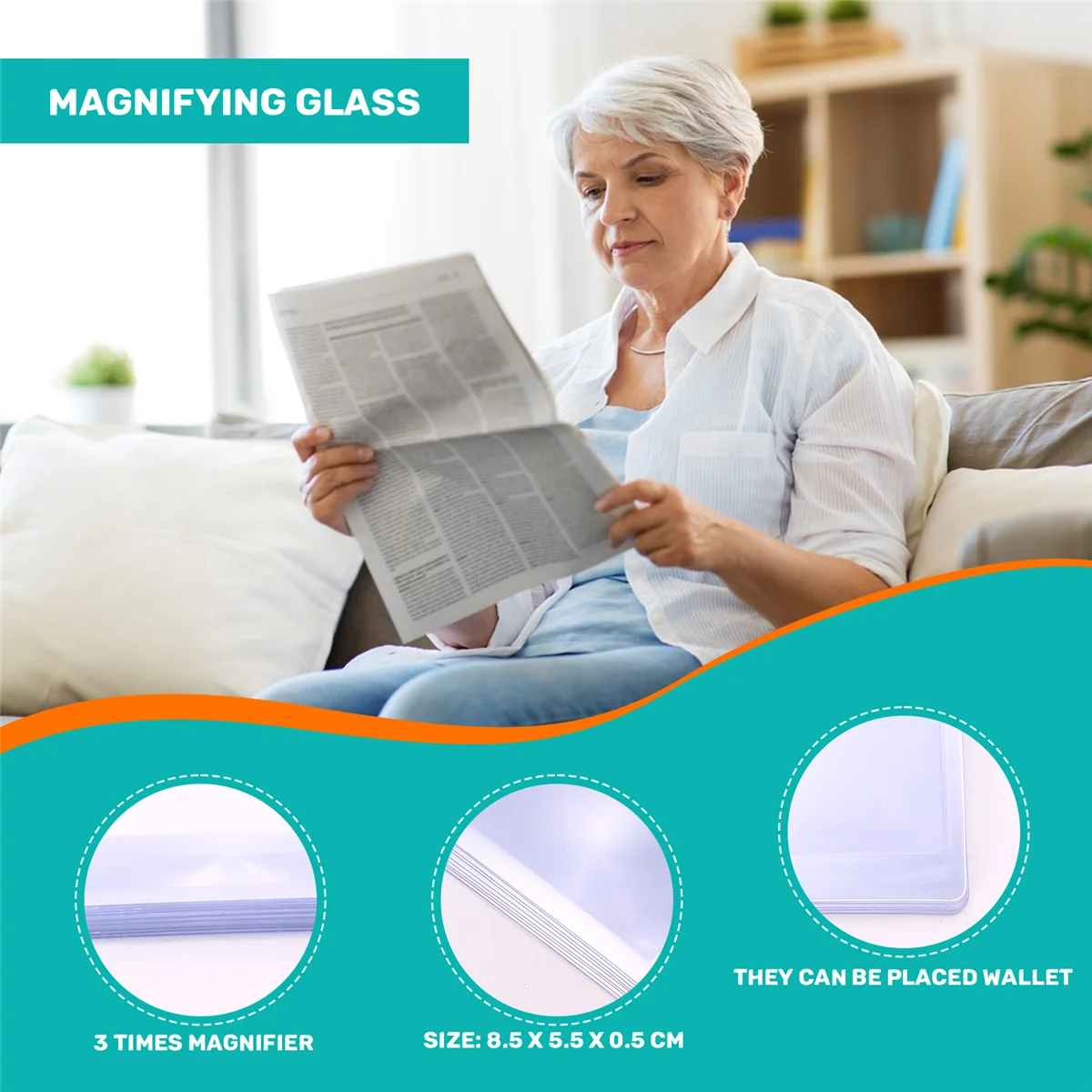 10-кратная карманная лупа / карта увеличительного стекла увеличительное стекло