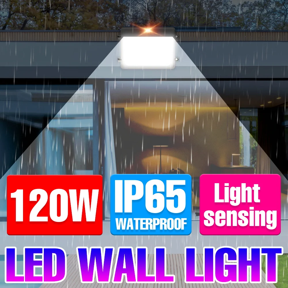LED Interior Wall Light IP65 Waterproof Spotlight Garden Decoration Outdoor Lighting External Sconce 60W 80W 100W 120W Wall Lamp
