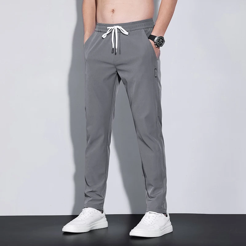 Jeywood Brand New Spring Summer Men's Casual Pants Slim Pant Straight Thin Trousers Male Fashion Stretch Khaki Jogging 28-38