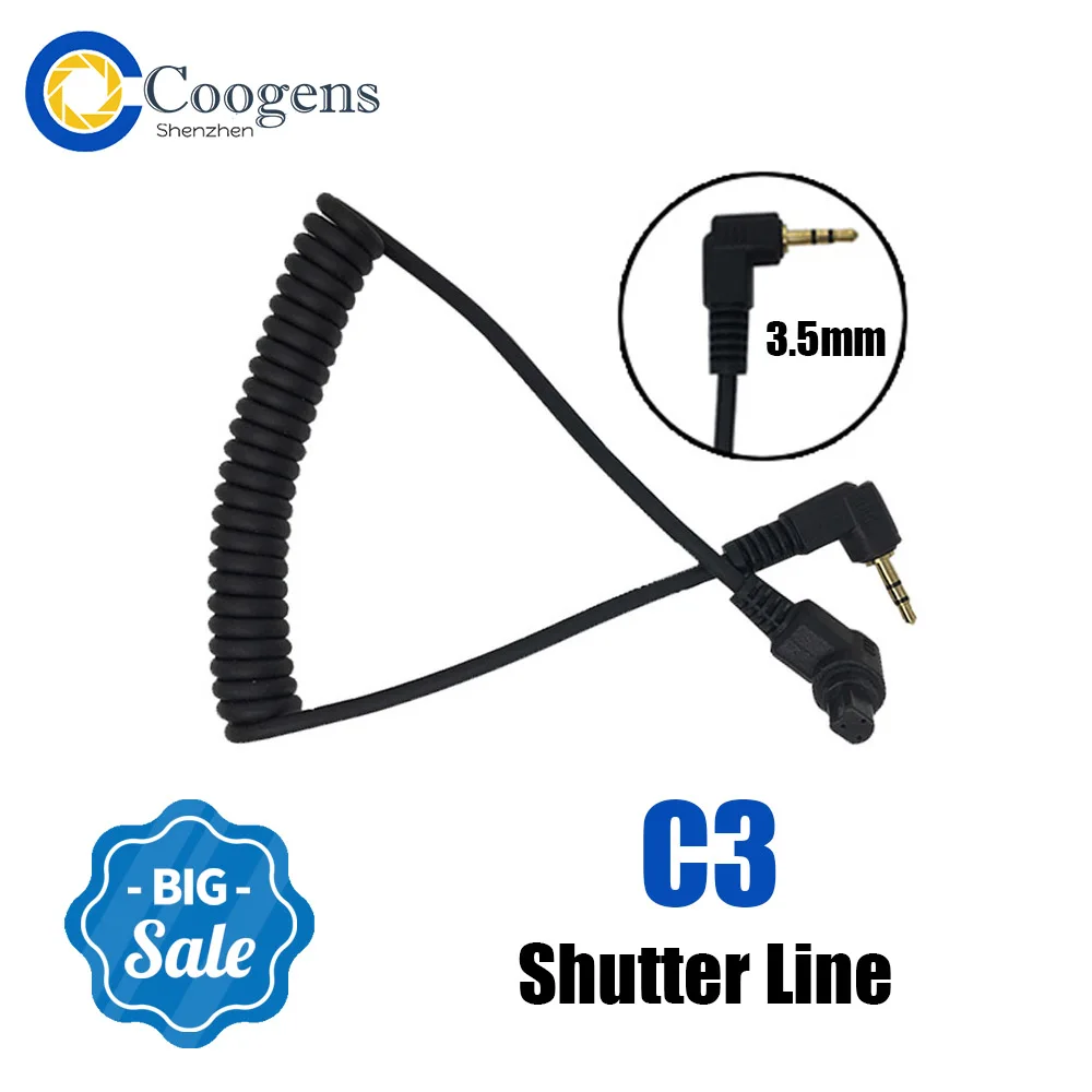

LS-3.5mm-C3 Remote Shutter Release Flash Trigger Wire Cable Line for Canon 5D 5D2 5D3 5D4 5DS 5DSR 6D 7D 7D2 10D 20D 30D 40D