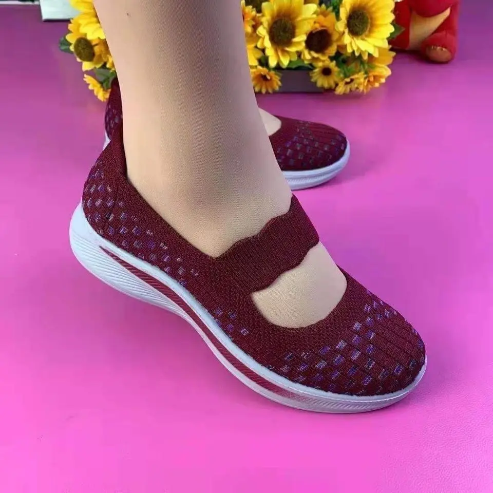 2023 Spring  New Women's Shoes Polyurethane Sole Comfortable Soft Sole Sports Shoes Tourism Lightweight Casual Shoes Mom's Shoes