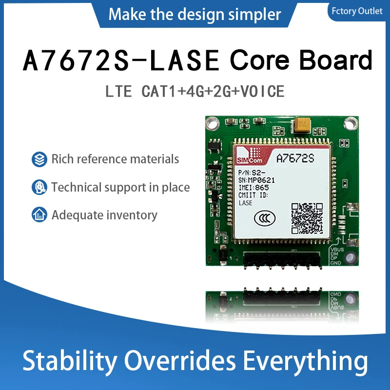 SIMcom A7672S-LASE CAT1 Core Board поддержка данных + Голос 1 шт.