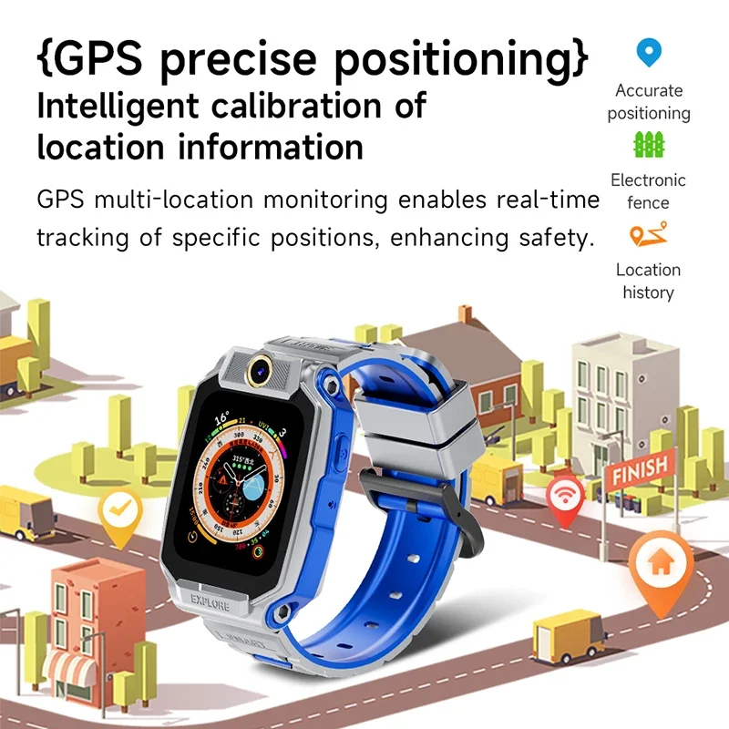 Фото Детские умные часы 4G с GPS, Wi-Fi, видеозвонками, SOS, голосовым монитором, камерой и поддержкой загрузки приложений №5