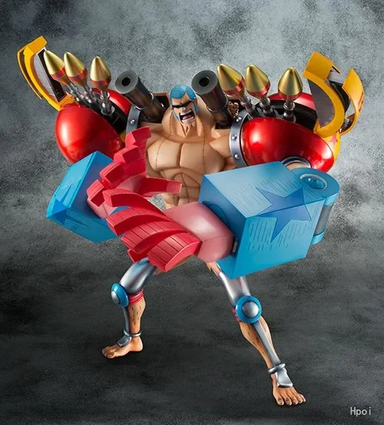 Фото В наличии: Оригинальная статуэтка Megahouse Portrait.Of.Pirates SA-MAXIMUM Armored Franky, коллекционная фигурка, украшение, подарок для мальчика. №5