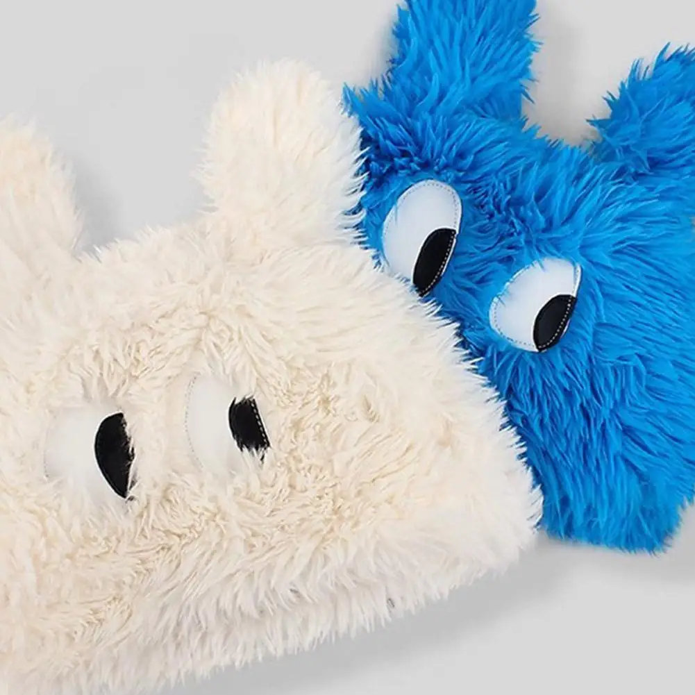 Милая милая модная плюшевая шапка с большими глазами для собаки стиль пуловера