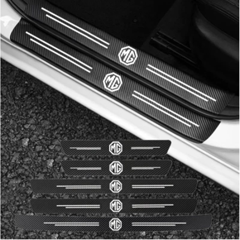 

Car Door Sill Protector Carbon Fiber Threshold Stickers For MG Morris Garages Hector TF ZR ZS HS GS GT RX5 RX8 MG6 MG3 MG5 MG7