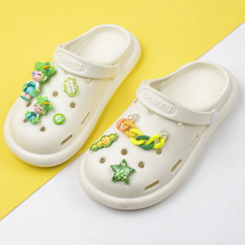 

Разноцветные Подвески «сделай сам» в форме крокса, дизайнерские Мультяшные милые украшения для сада и обуви, полный комплект, качественные ...