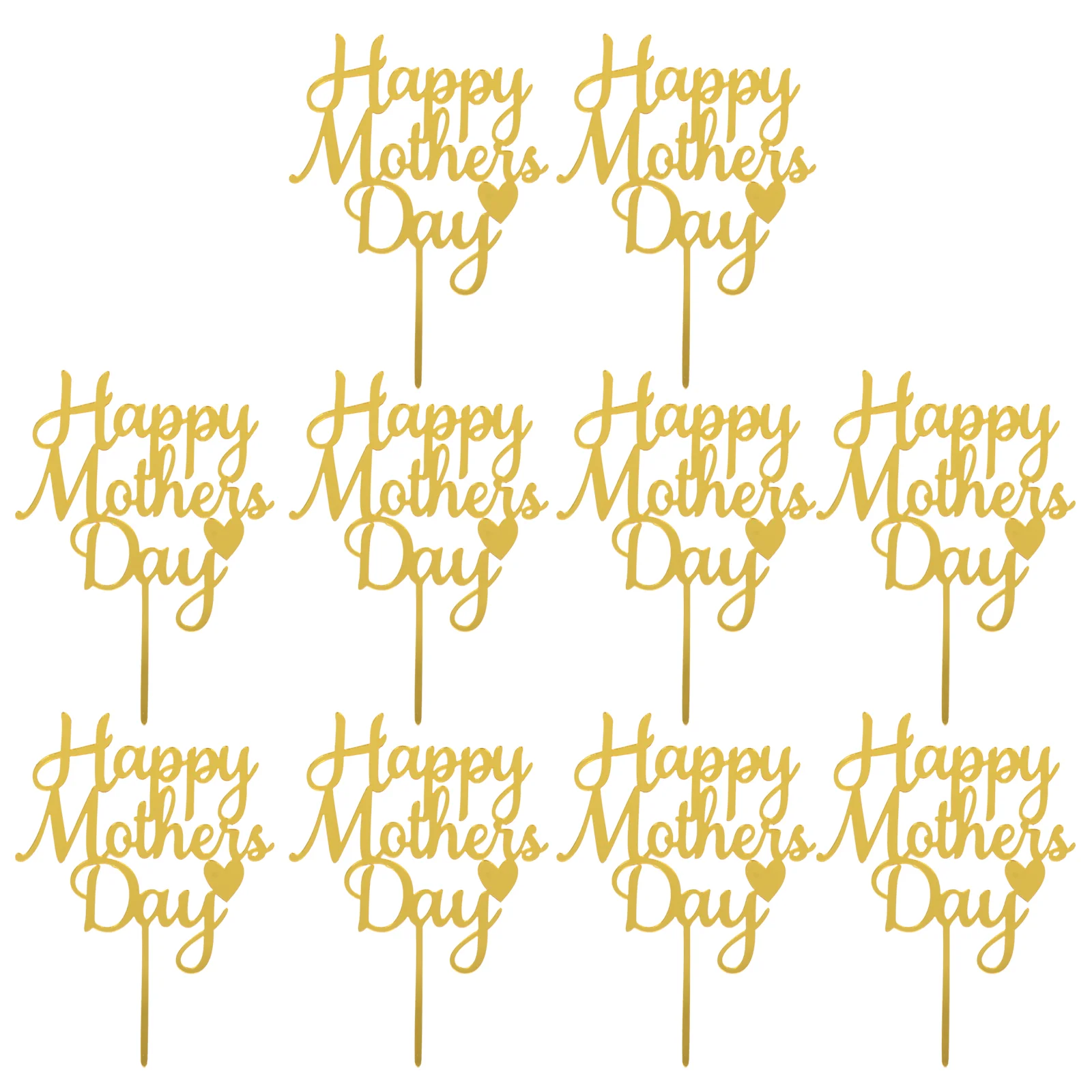 

10pcs Cake Pick Decorations Desserts Food Topper Birthday Cake Decorations Mother Birthday Decors Mothers Day Decorations