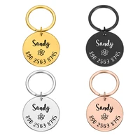 anti lost flower personalized dog collar pet id tag engraved pet id name for cat puppy dog collar tag pet accessories