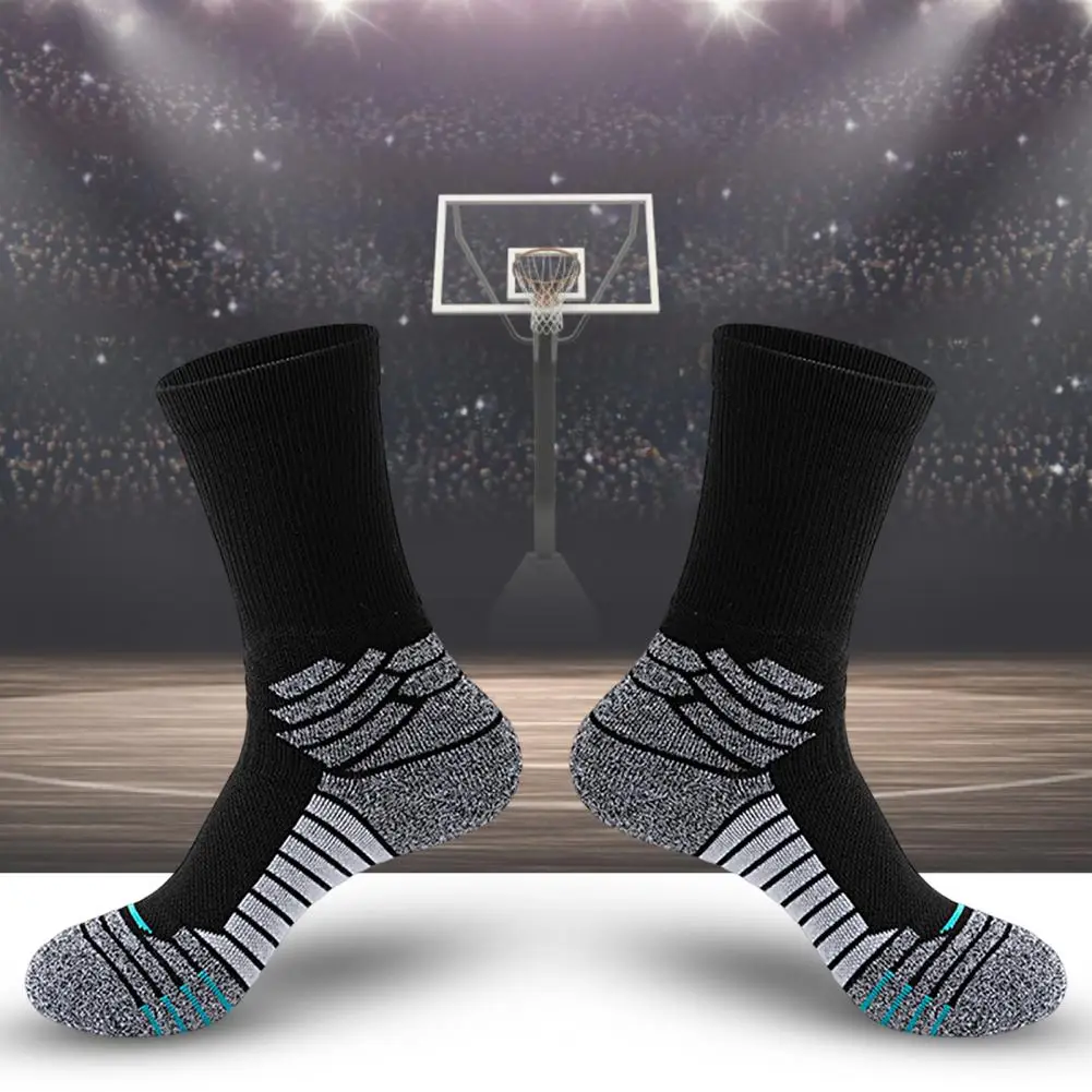 

Wear-resistant 1 Pair Cozy Autumn Winter Long Socks Sport Wear Soft Sports Socks Mid-Tube Socks for Outdoor