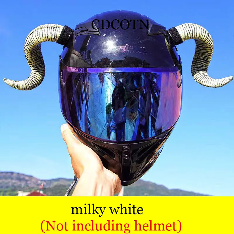 Новый модный мотоциклетный электрический шлем с рогами дьявола, украшение, мотоциклетный шлем для мотокросса, аксессуары, наклейки для косплея