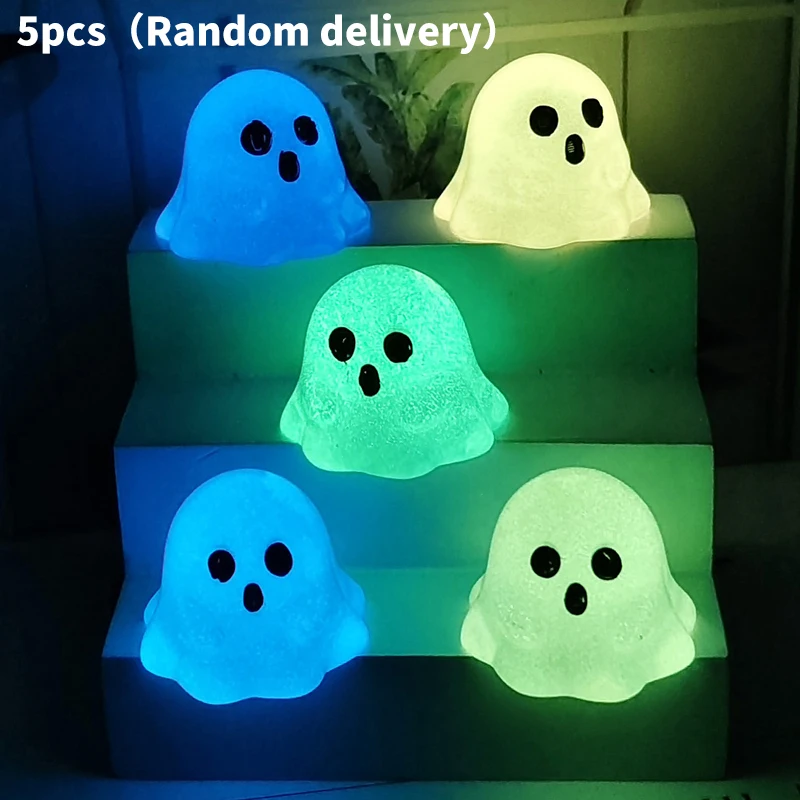 

Glow-in-the-dark Ghost DIY Halloween Holiday Ornament Doll House Accessories Wind Chimes Pendant Accessories