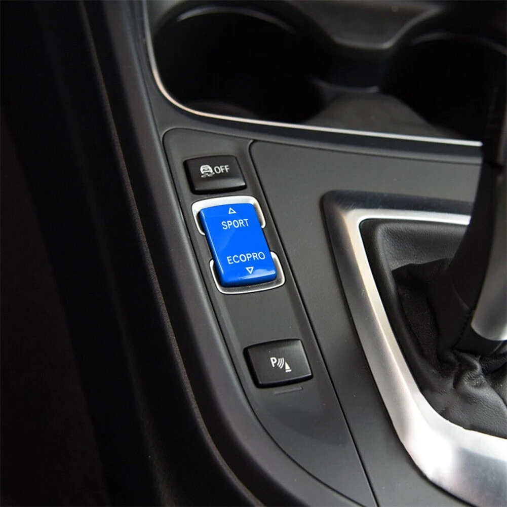

Direct Replacement Gear Mode Switch Replace Button Trim Button Cover SPORT ECOPRO Blue Decoration Panel 2012-2018 ABS Plastic