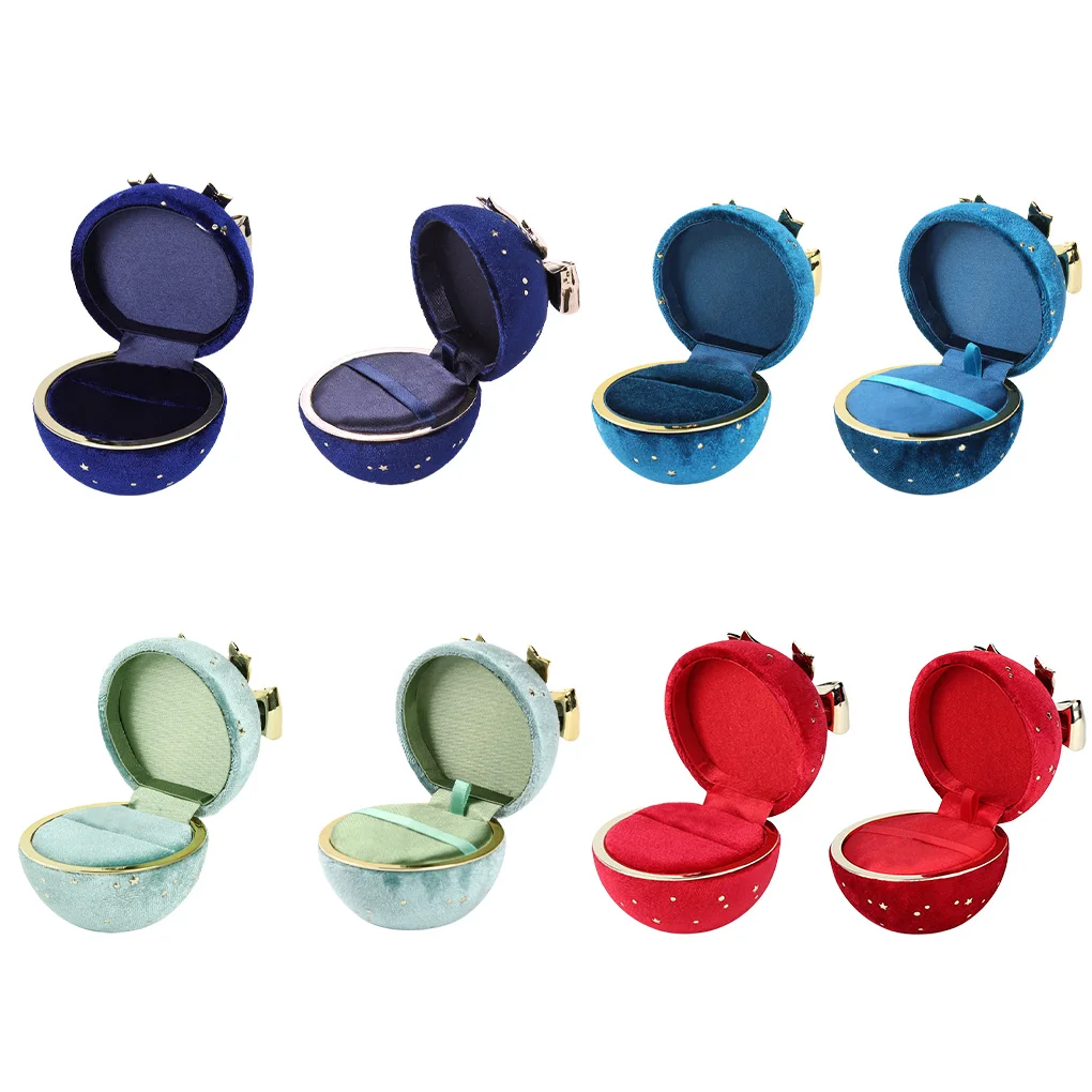 

Jewelry Collecting Box Corduroy Satin Elegant Packing Case Wedding Engagement Jewellery Organizer Light Blue Necklace