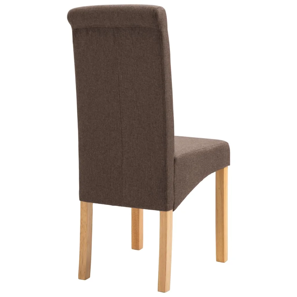 

Kitchen Dining Chairs Set of 4 for Dining Room Home Modern Decor 4 pcs Brown Fabric