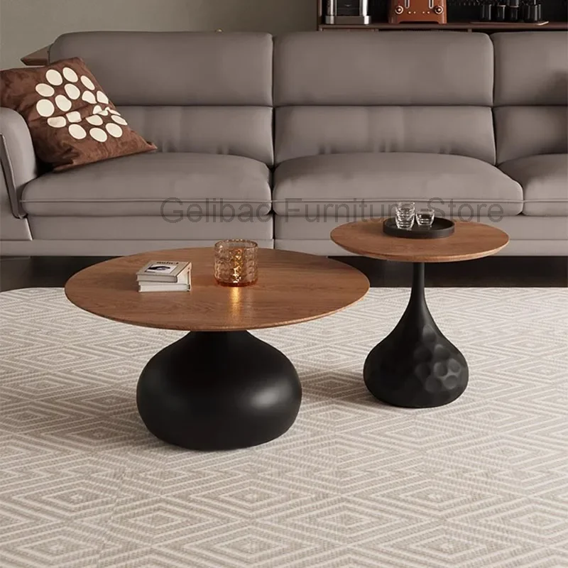 Круглый кофейный столик экономящий пространство уникальное минималистичное