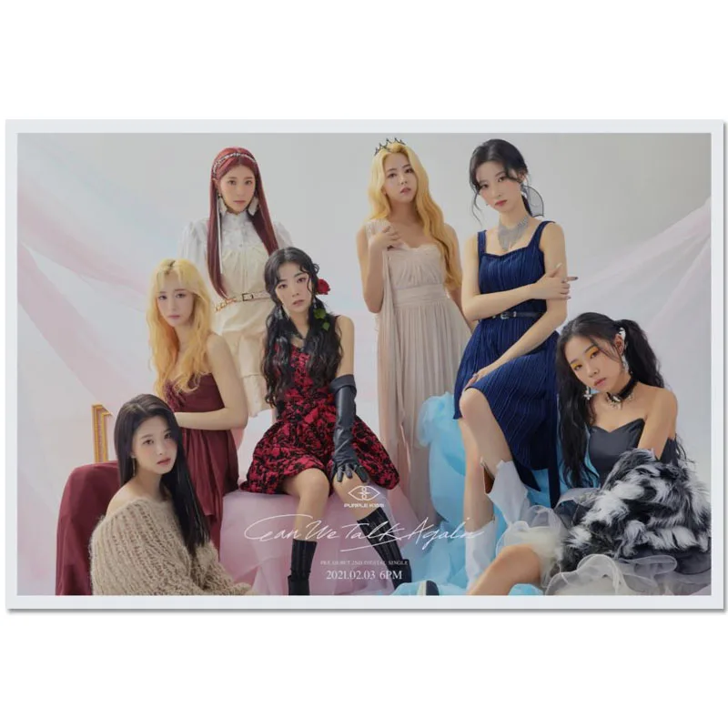 

Пурпурные плакаты в стиле K!SS, Настенный декор, картина, Современное украшение для дома, Высококачественная Картина на холсте 20x30 см, 27x40 см