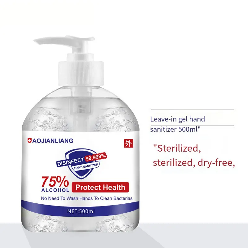 

75 Degree Alcohol Free Hand Sanitizer Gel Sanitizer Quick Dry Antibacterial 500mlq Cleaning Solution Portable