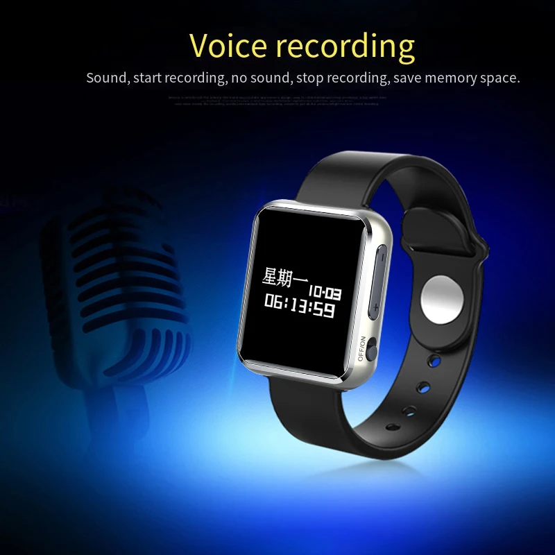 S5 Recording Pen Mp3 Ai Intelligent High Definition Noise Reduction Encryption Voice Activated Recording Watch Sports Bracelet Aliekspress